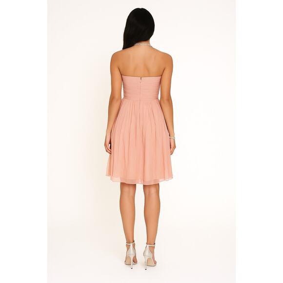 J. Crew Nadia Silk Strapless Pink Dress - 4 - Picture 2 of 5